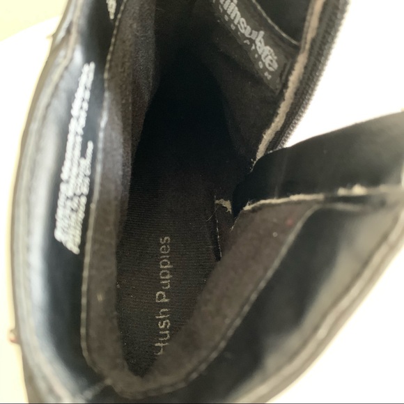 Hush Puppies Kana - Black Leather Waterproof Insulated Ankle Boots - Size 8.5M - Picture 13 of 14